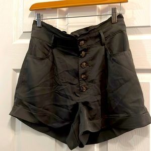 Express high waisted button up shorts